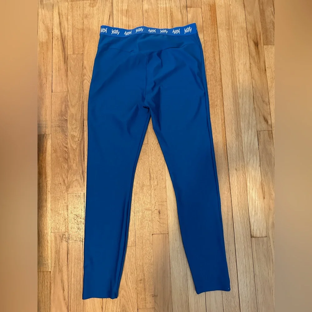 YITTY Royal Blue Leggings, Bike Shorts & Sports Bra Set